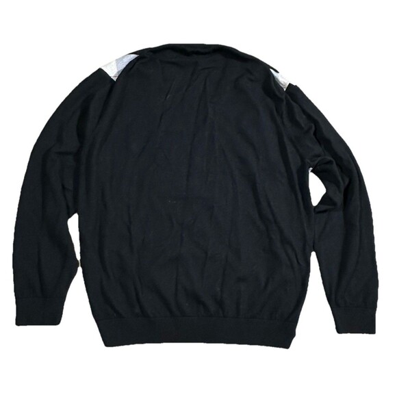 Lacoste Silver Series Men's XL Argyle Woolmark V-Neck Sweater Alligator - Picture 8 of 9